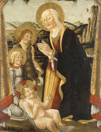 Madona s dítětem se svatým Janem Křtitelem a andělem od Bernardo Rosselli