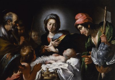 Klanění pastýřů, kolem 1615 (olej na plátně) od Bernardo Strozzi