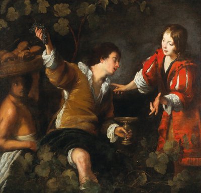 Joseph vykládá sny pekaře a komorníka. od Bernardo Strozzi