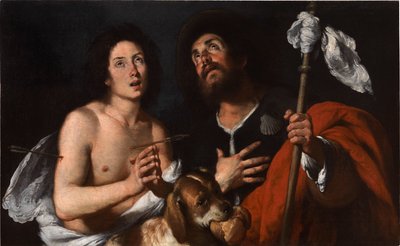 Svatí Roch a Sebastian. od Bernardo Strozzi