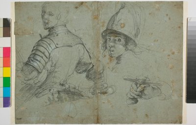 Studie mladého muže v brnění od Bernardo Strozzi