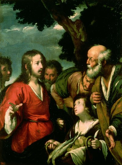 Zázrak chlebů a ryb, c.1630 od Bernardo Strozzi