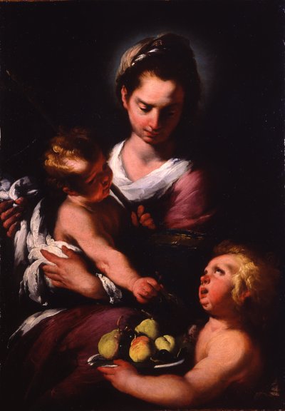 Panna Marie s dítětem a svatý Jan od Bernardo Strozzi