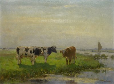 Krávy na louce od Bernardus Antonie van Beek
