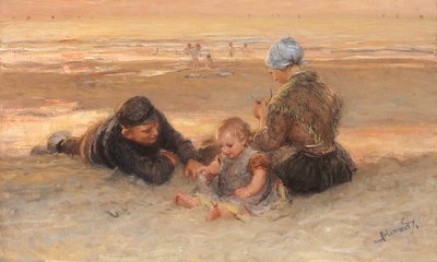 Šťastná rodina od Bernardus Johannes Blommers or Bloomers