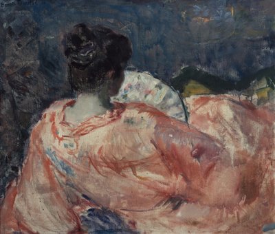 Žena s vějířem od Bernhard Dorotheus Folkestad