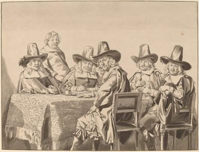 Ředitelé sirotčího azylu v Haarlemu, 1777, publikováno 1786. od Bernhard Schreuder