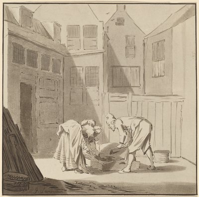Hog Slaughterers, 1778, vydáno 1787. od Bernhard Schreuder