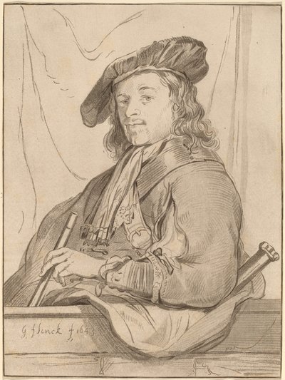 Muž u parapetu, 1773, vydáno 1774. od Bernhard Schreuder
