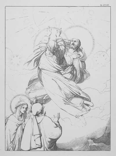 Danteho Božská komedie, Paradiso (Nebe), deska XXXIII (litografie) od Bernhard Schuler