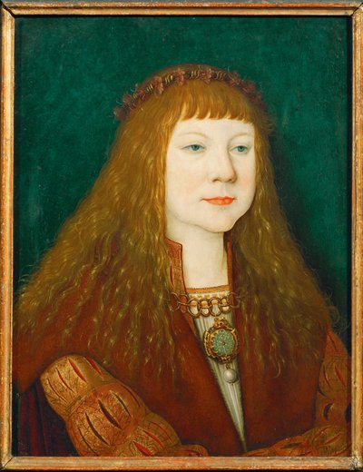 Uherský král Ludvík II. jako dítě (malba na dřevě) od Bernhard Strigel