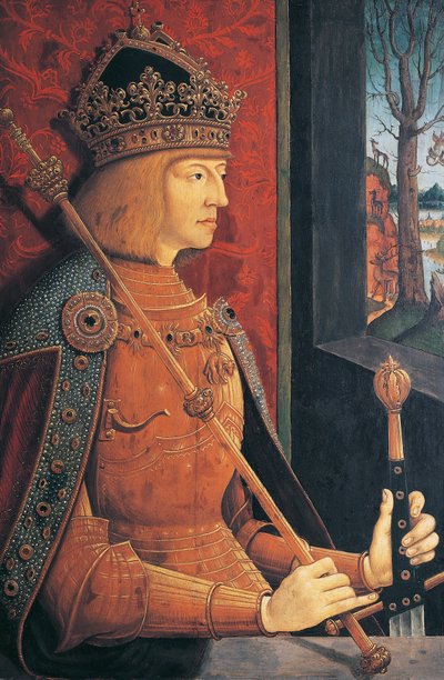 Portrét Maxmiliána I. Rakouského, císaře Svaté říše římské od Bernhard Strigel