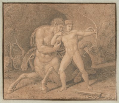 Chiron učí Achilla střílet z luku od Bertel Thorvaldsen