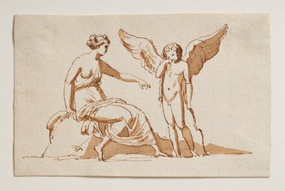 Amor si stěžuje Venuši na včelí úlek od Bertel Thorvaldsen
