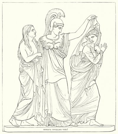 Minerva odhaluje Vice od Bertel after Thorvaldsen