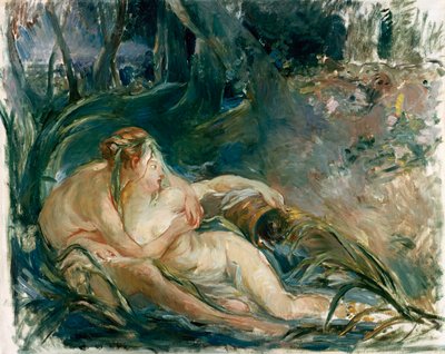 Apollo se zjevuje Latone, po Boucherovi (olej na plátně) od Berthe Morisot