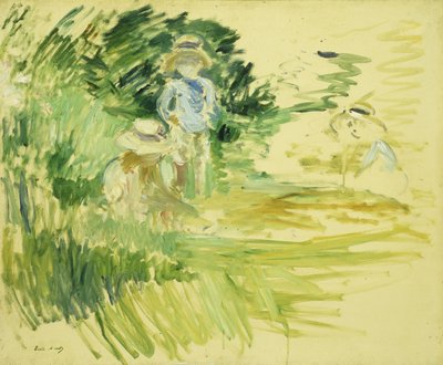 Děti u jezera; Enfants au Bord du Lac, 1894 od Berthe Morisot