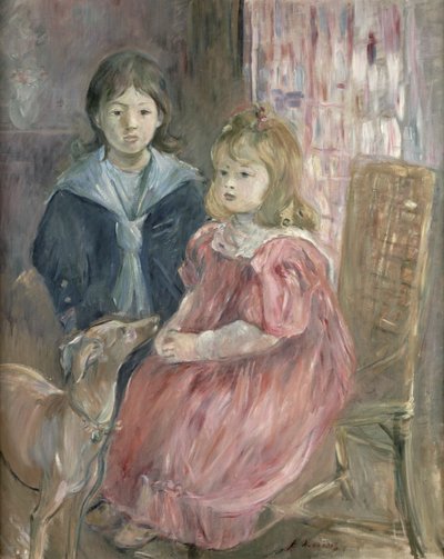 Dvojportrét Charley a Jeannie Thomasových, dětí umělcova bratrance Gabriela Thomase, 1894 od Berthe Morisot
