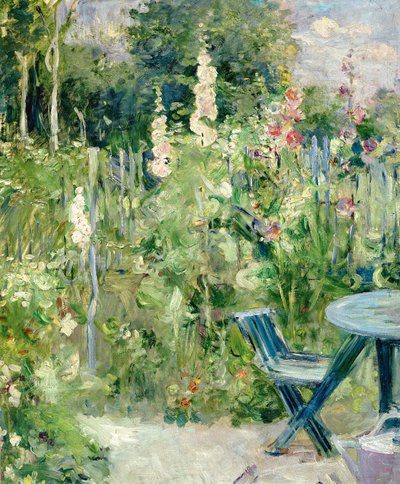 Hollyhocks Roses trémières, 1884 od Berthe Morisot