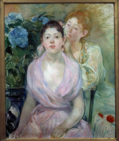 Hortenzie nebo obě sestry. Obraz Berthe Morisot (1841-1895) od Berthe Morisot