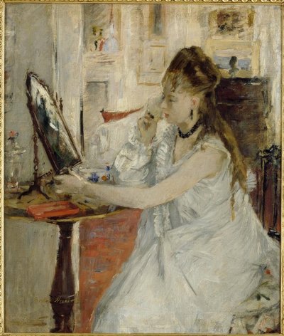 Jeune femme se poudrant (mladá žena, která se pudruje) od Berthe Morisot