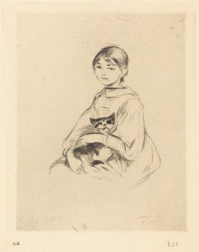 Holčička s kočkou od Berthe Morisot