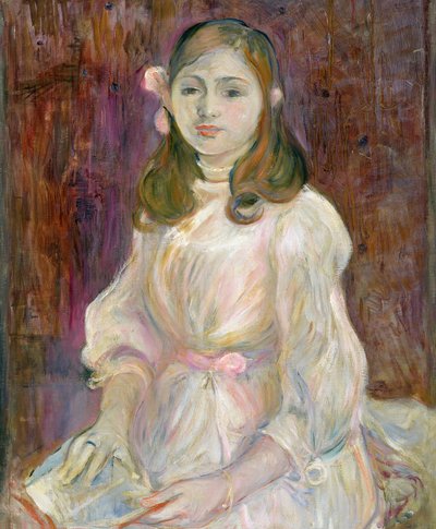 Portrét Julie Manetové (1878-1966) drží knihu, 1889 od Berthe Morisot