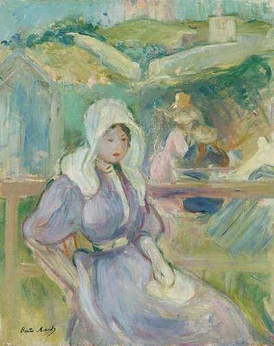 Na pláži v Portrieux, 1894. od Berthe Morisot