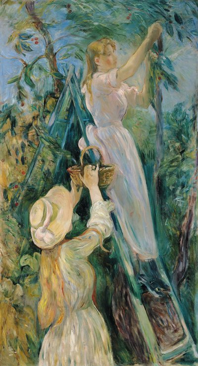 The Cherry Picker (olej na plátně) od Berthe Morisot