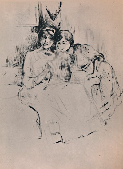 Lekce kreslení, kolem 1888-1890, 1946. od Berthe Morisot