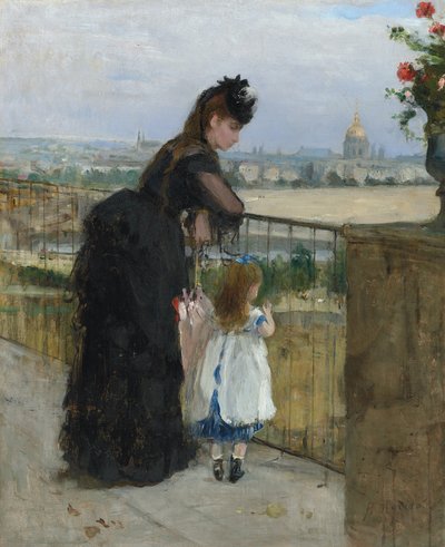 Žena a dítě na balkóně od Berthe Morisot