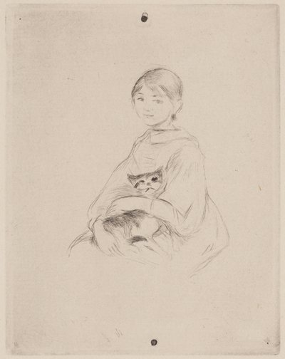 Mladá dívka s kočkou (Julie Manet) od Berthe Morisot