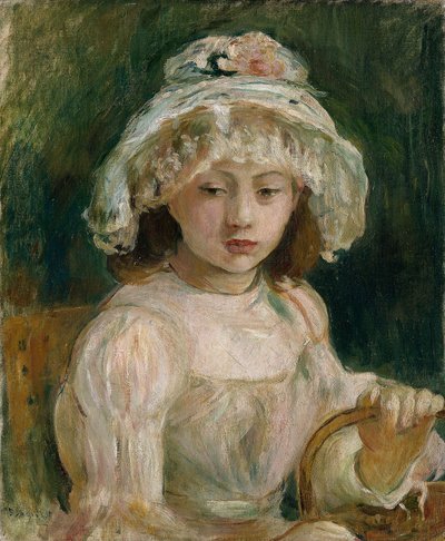 Mladá dívka s kloboukem (olej na plátně) od Berthe Morisot