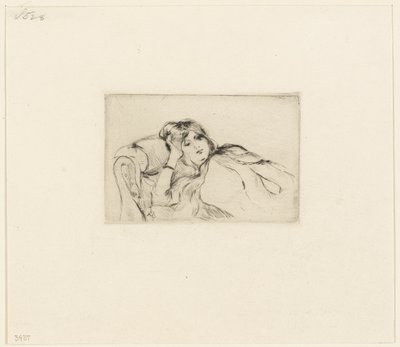 Mladá žena v klidu od Berthe Morisot