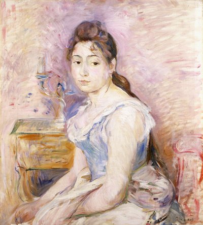 Mladá žena v modrém korzetu; Mladá dívka v modrém korzetu, 1891 od Berthe Morisot