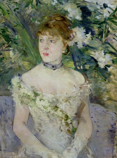 Mladá dívka v plesových šatech od Berthe Morisot