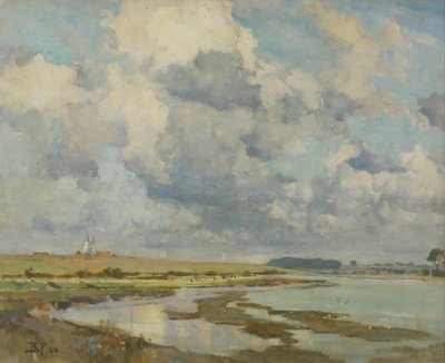 Mraky nad Orwellem (olej na plátně) od Bertram Priestman