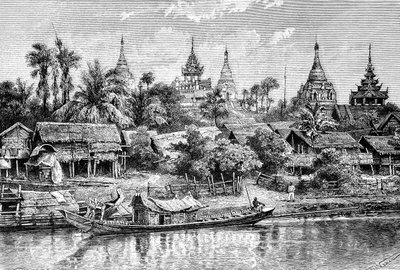Yenan Gyong, Myanmar, 1895. od Auguste Bertrand