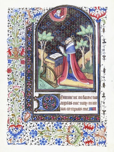 David v modlitbě, kolem roku 1460 od Besancon School