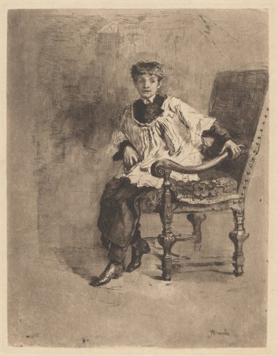 Sedící akolyta, c. 1872. od Bianchi Mose