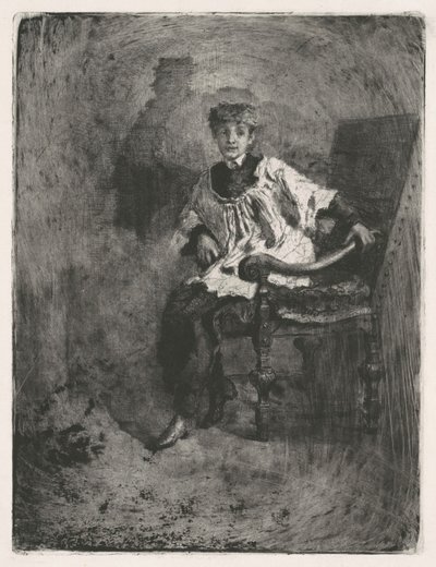 Sedící akolyta, c. 1872. od Bianchi Mose