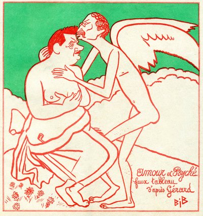 Edouard Herriot a Leon Blum ve filmu Le Charivari od Bib (1856 1946)