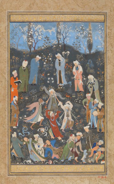 Tančící derviši, Folio z Divan of Hafiz, ca. 1480. od Bihzad