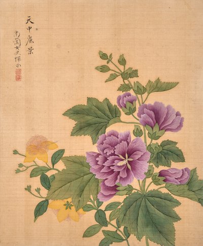 Album květin (tuš a barva na hedvábí) od Bing Yun