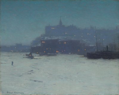 Quebec z přístavu, kolem roku 1910 od Lowell Birge Harrison