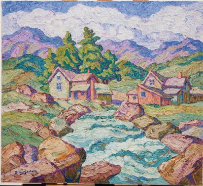Horská vesnice, Georgetown, Colorado (olej na plátně) od Birger Sandzen
