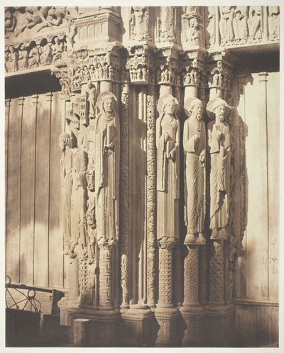 Katedrála Chartres, západní fasáda; královský portál, střední záliv od Bisson Frères