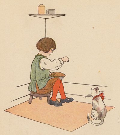 Říkanka: Malý Jack Horner (barevná litografie) od Blanche Fisher Wright