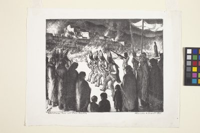 Štědrý večer v Taos Pueblo od Blanche Grant