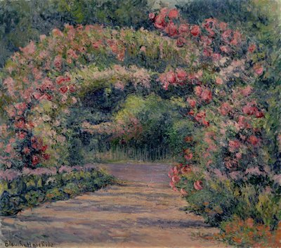 Rose Arbor v Giverny (olej na plátně) od Blanche Hoschede-Monet